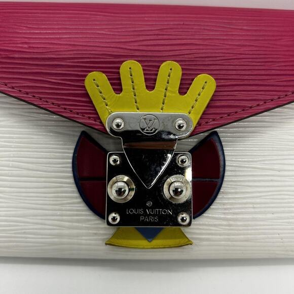 LOUIS VUITTON Portefeuille Sarah Tribal Mask Purse wallet M60792 Epi Pivoine LV - Picture 2 of 10